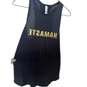 "Namaste" lululemon top sz 6 yoga open back flowy loose